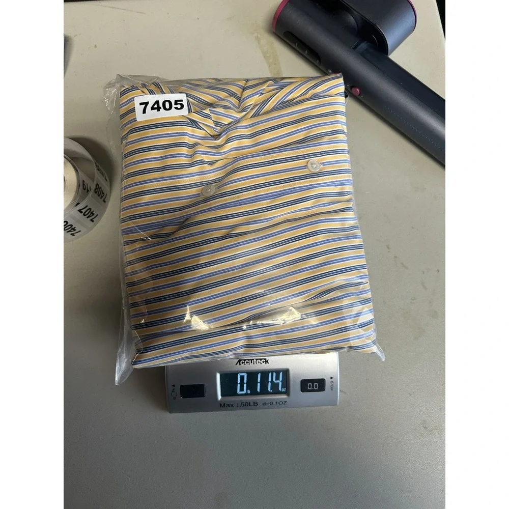 Polo Ralph Lauren Shirt 3XL Big 3XB Yellow Blue Striped Classic‎ Fit Button Down